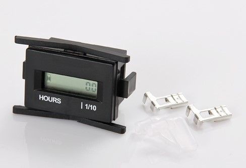 Horamètre, IP68, écran LCD, rectangulaire, fixation par clip, 13mA, 4,5-60VDC