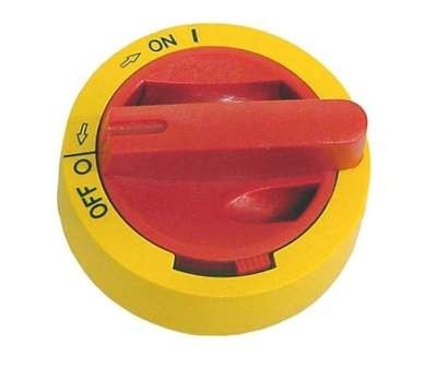 Handle LK10 Y/R for KU 16N-125N A, KU 100-160 A, jaune/rouge