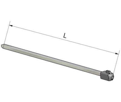 Arbre pour KVKE/VKE 200-630 A, LK13 & LK14, Longueur 228 mm, steel