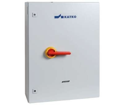 Interrupteur-sectionneur de sécurité AC-21:250 A AC-23:250 A TR04 coffret en tôle d''acier 6 pôles jaune/rouge