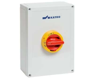 Interrupteur-sectionneur de sécurité AC-21:160A AC-23:100A U4 coffret polycarbonate 4 pôles jaune/rouge