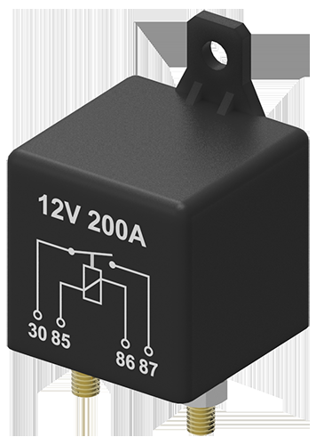 Split Charge Relais 12V 200A - Zware Relais Schakelaar Voor Auto, Boot - 4 Aansluitingen, Normaal Open