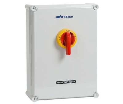 Commutateur de transfert AC-21:160A MF11 coffret polycarbonate 4 pôles jaune/rouge