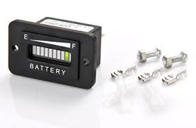 Indicateur de batterie, IP65, affichage à barres LED, fixation à vis, 13mA, 48VDC