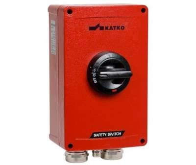 Interrupteur-sectionneur de sécurité AC-21:63 A firerated A3 coffret aluminium 6 pôles rouge