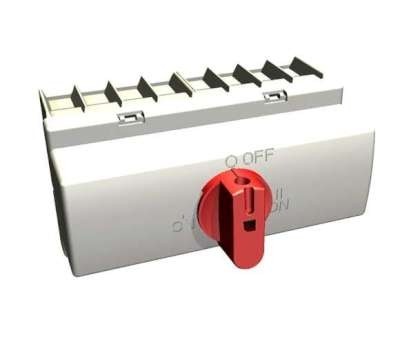 Change-over switch for KU 16-125 A, Positions 1, 0, 2, red poignée