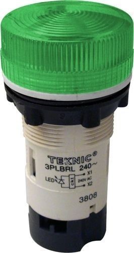 Voyant Vert LED 12-24V Ø22mm MB Plastique