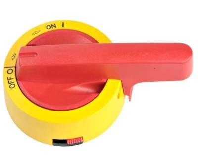 Handle for Change-over switches 16-160 A, jaune/rouge