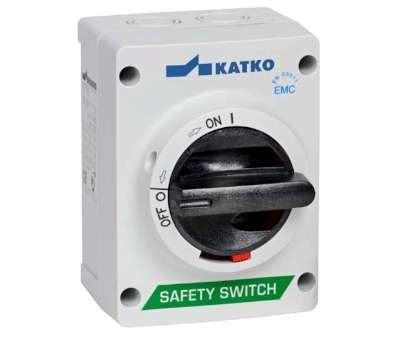 Interrupteur-sectionneur de sécurité AC-21:40A AC-23:25A, 3 pôles, coffret polycarbonate M2 EMC incl. perçages et presse-étoupes 2XM25MEMC