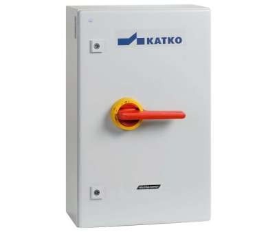 Interrupteur-sectionneur de sécurité AC-21:200 A AC-23:200 A coffret en tôle d''acier TR03 3 pôles jaune/rouge