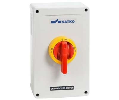 Commutateur de transfert AC-21:80A A3 coffret aluminium 4 pôles jaune/rouge