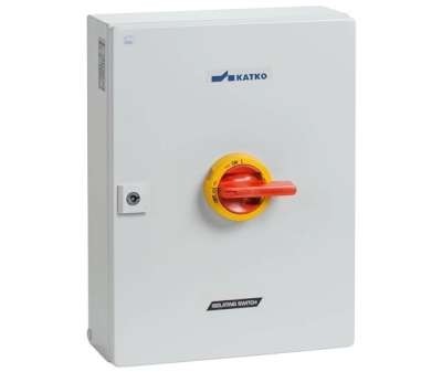 Interrupteur-sectionneur de sécurité AC-21:200 A AC-23:135 A coffret en tôle d''acier TR02 3 pôles jaune/rouge