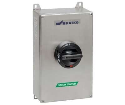 Interrupteur-sectionneur de sécurité AC-21:25 A AC-23:16 A H32 coffret en acier inoxydable 8 pôles